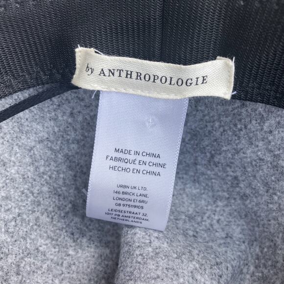 Gray Wool Fedora Western Hat | Reworked Belt Festival Boho Luxe Anthropologie main image 9